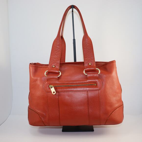 Vintage Chloé Large Burnt Orange Leather Tote - Picture 2 of 9